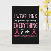 I Wear Pink Breast Cancer Awareness Family Matchin Kaart (Gele Bloem)