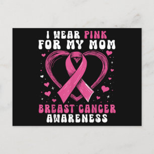 I Wear Pink For My Mom Breast Cancer Awareness Sup Briefkaart