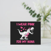 I Wear Pink For My Nana Breast Cancer Awareness To Briefkaart (Staand voorkant)