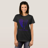 I Wear Purple & Blue For Rheumatoid Arthritis Warr T-shirt (Voorkant volledig)