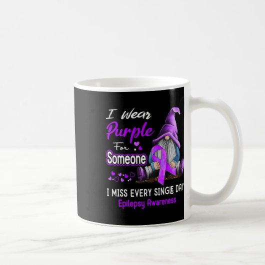 I Wear Purple For Epilepsy Awareness  Koffiemok (Rechts)