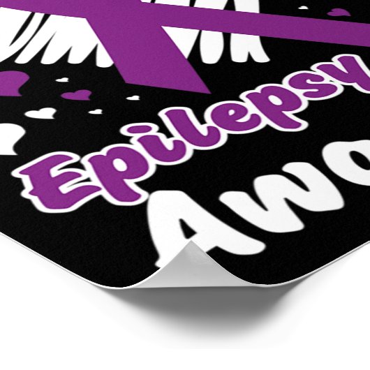 I Wear Purple For Epilepsy Awareness  Poster (Hoek)