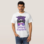 I Wear Purple For Epilepsy Awareness  T-shirt (Voorkant volledig)