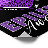 I Wear Purple For My Brother Epilepsy Awareness Su Poster (Hoek)
