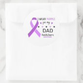 I Wear Purple For My Dad Alzheimer Awareness Ronde Sticker (Tas)