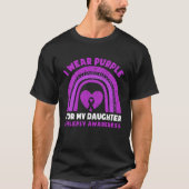 I Wear Purple For My Daughter Epilepsy Awareness M T-shirt (Voorkant)