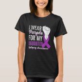 I Wear Purple For My Daughter Ribbon Epilepsy Awar T-shirt (Voorkant)