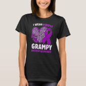 I Wear Purple For My Grampy Epilepsy Awareness Leo T-shirt (Voorkant)