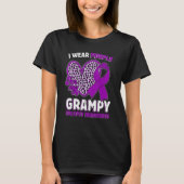 I Wear Purple For My Grampy Epilepsy Awareness Leo T-shirt (Voorkant)