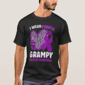 I Wear Purple For My Grampy Epilepsy Awareness Leo T-shirt (Voorkant)