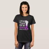 I Wear Purple For My GrandMa Ribbon Epilepsy Aware T-shirt (Voorkant volledig)