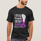 I Wear Purple For My GrandMa Ribbon Epilepsy Aware T-shirt (Voorkant)