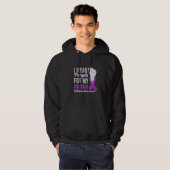 I Wear Purple For My Husband Ribbon Epilepsy Aware Hoodie (Voorkant volledig)