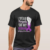 I Wear Purple For My Husband Ribbon Epilepsy Aware T-shirt (Voorkant)