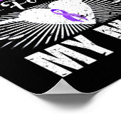 I Wear Purple For My Mom Epilepsy Awareness Costum Poster (Hoek)