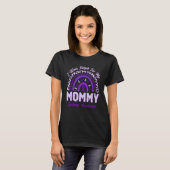 I Wear Purple For My Mommy Epilepsy Awareness Rain T-shirt (Voorkant volledig)