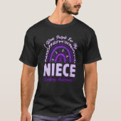 I Wear Purple For My Niece Epilepsy Awareness Rain T-shirt (Voorkant)