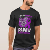I Wear Purple For My Papaw Epilepsy Awareness Leop T-shirt (Voorkant)