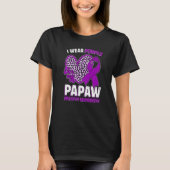 I Wear Purple For My Papaw Epilepsy Awareness Leop T-shirt (Voorkant)