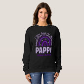 I Wear Purple For My Pappy Epilepsy Awareness Rain Trui (Voorkant volledig)
