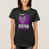 I Wear Purple For My Sister Epilepsy Awareness Leo T-shirt (Voorkant)