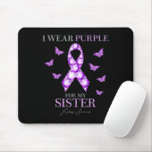 I Wear Purple For My Sister Epilepsy Awareness Mon Muismat (Met muis)