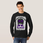 I Wear Purple For My Sister Epilepsy Awareness Mon T-shirt (Voorkant volledig)