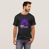 I Wear Purple For My Son Epilepsy Awareness Boho R T-shirt (Voorkant volledig)