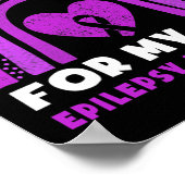 I Wear Purple For My Son Epilepsy Awareness Rainbo Poster (Hoek)