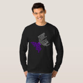 I Wear Purple For Sarcoidosis Awareness Warrior T-shirt (Voorkant volledig)