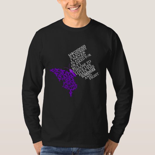 I Wear Purple For Sarcoidosis Awareness Warrior T-shirt (Voorkant)