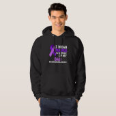 I Wear Purple In Memory Of My Dad Overdose Awarene Hoodie (Voorkant volledig)