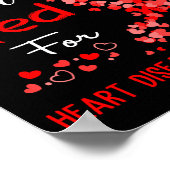 I Wear Red For Heart Disease Awareness  Poster (Hoek)