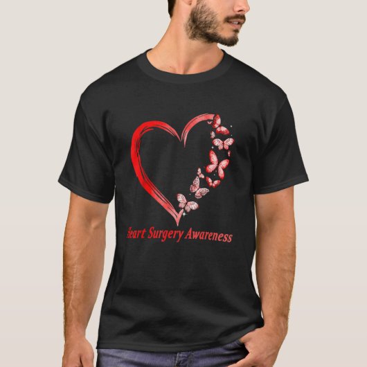 I Wear Red For Heart Surgery Awareness T-shirt (Voorkant)