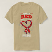I Wear Red For My Grandfather Stroke Awareness  T-shirt (Design voorkant)
