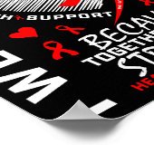 I Wear Red For My Nephew Heart Disease Awareness  Poster (Hoek)