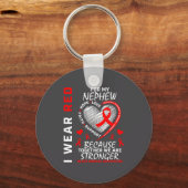 I Wear Red For My Nephew Heart Disease Awareness  Sleutelhanger (Voorkant)