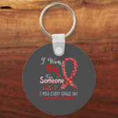 I Wear Red For Someone Heart Disease Awareness  Sleutelhanger (Voorkant)