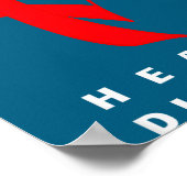 I Wear Red To Fight Heart Disease Awareness Chd Ri Poster (Hoek)