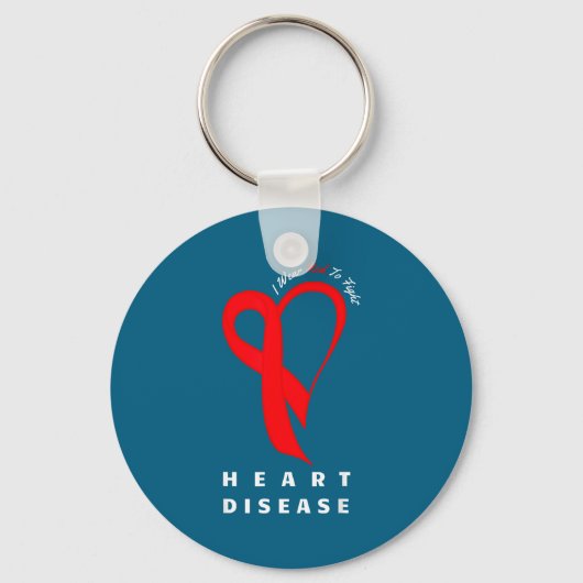 I Wear Red To Fight Heart Disease Awareness Chd Ri Sleutelhanger (Voorkant)