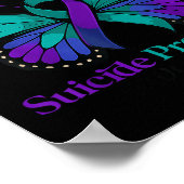 I Wear Teal &amp; Purple Butterfly Suicide Prevent Poster (Hoek)