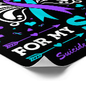 I Wear Teal & Purple For My Son Poster (Hoek)