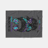 I Wear Teal & Purple For Suicide Prevention Aw Fleece Deken (Voorkant (Horizontaal))