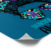I Wear Teal &amp; Purple For Suicide Prevention Aw Poster (Hoek)