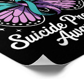 I Wear Teal &amp; Purple For Suicide Prevention Aw Poster (Hoek)