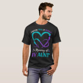 I Wear Teal &amp; Purple In Memory Of My Aunt  T-shirt (Voorkant volledig)