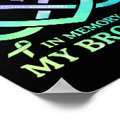 I Wear Teal &amp; Purple Memory Of My Brother Suic Poster (Hoek)