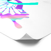 I Wear Teal &amp; Purple Suicide Prevention Awaren Poster (Hoek)