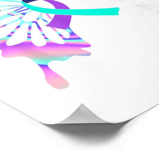 I Wear Teal & Purple Suicide Prevention Awaren Poster (Hoek)