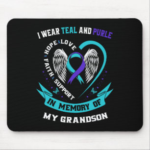 I Wear Teal and Purple For My Grandson Suicide Awa Muismat